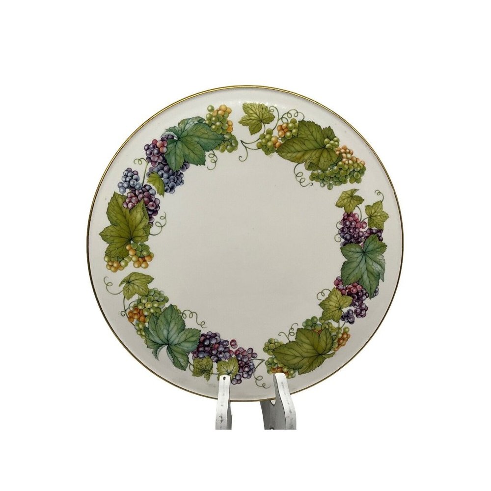 Royal Worchester Vine Harvest Cake Plate, Made in England, 11" Round